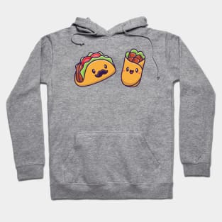 Cute Taco And Burrito Food Hoodie